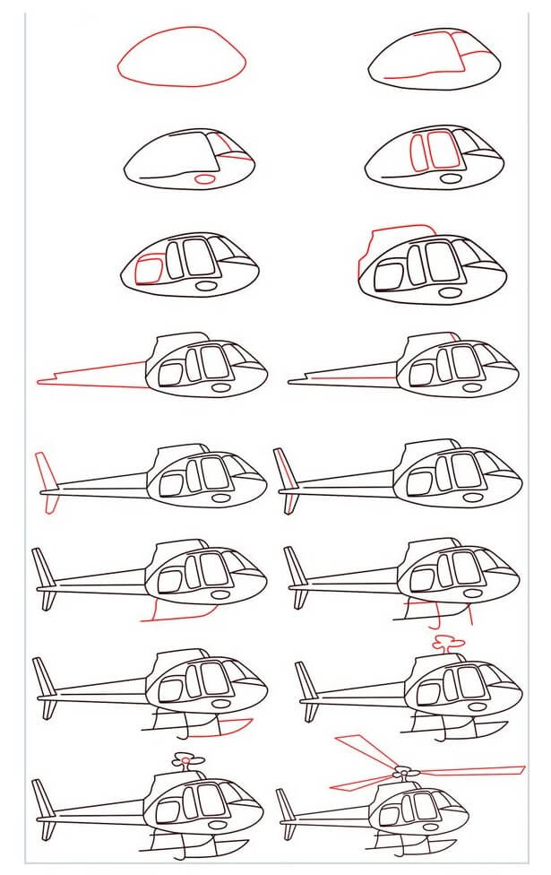 Zeichnen Lernen Hubschrauber idee (12)