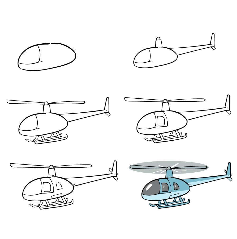 Zeichnen Lernen Hubschrauber idee (16)