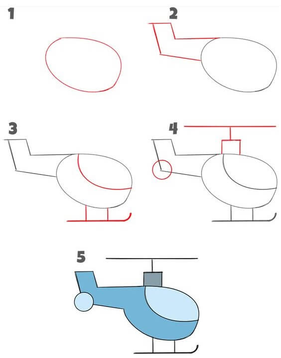 Zeichnen Lernen Hubschrauber idee (2)