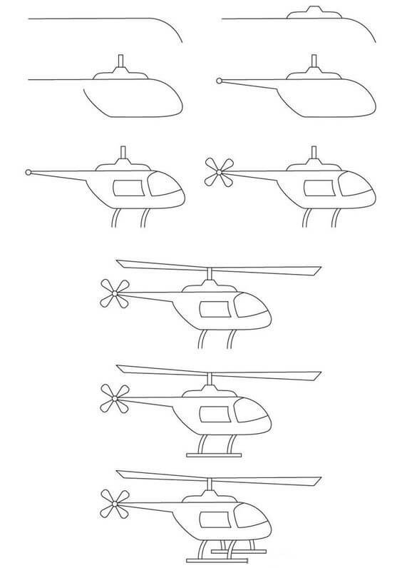 Zeichnen Lernen Hubschrauber idee (4)