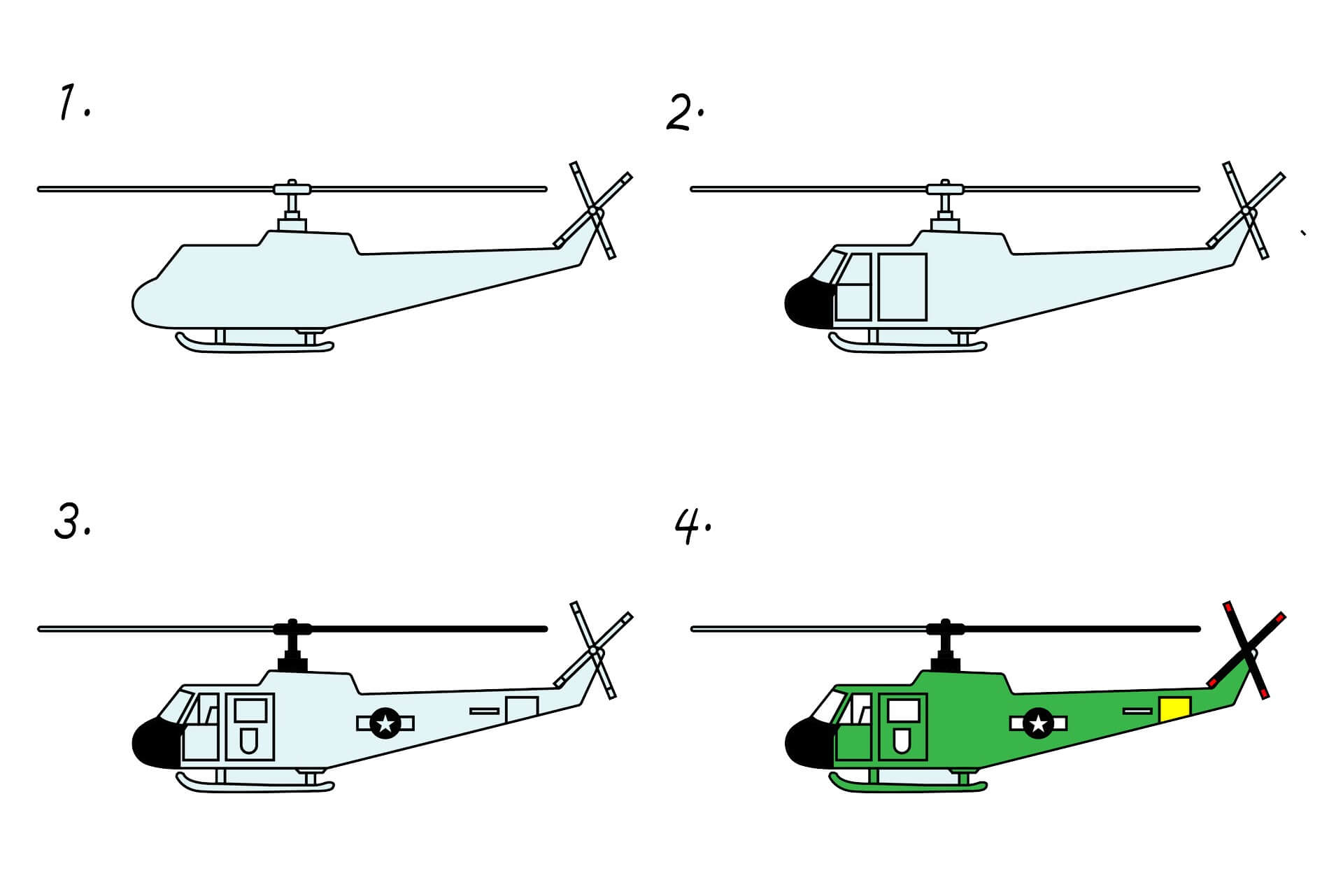 Zeichnen Lernen Hubschrauber idee (8)