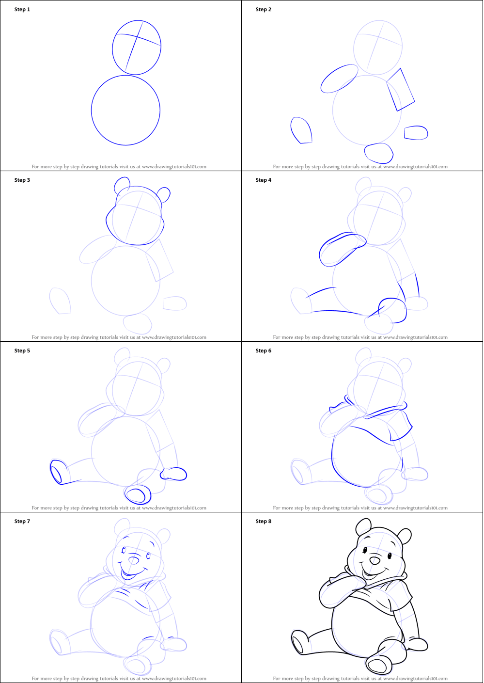 Pooh Bär einfach (2) zeichnen ideen