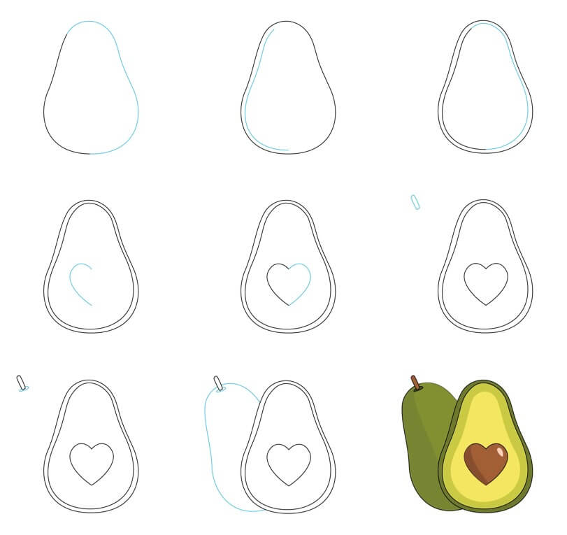 Zeichnen Lernen Avocado-Ideen (12)