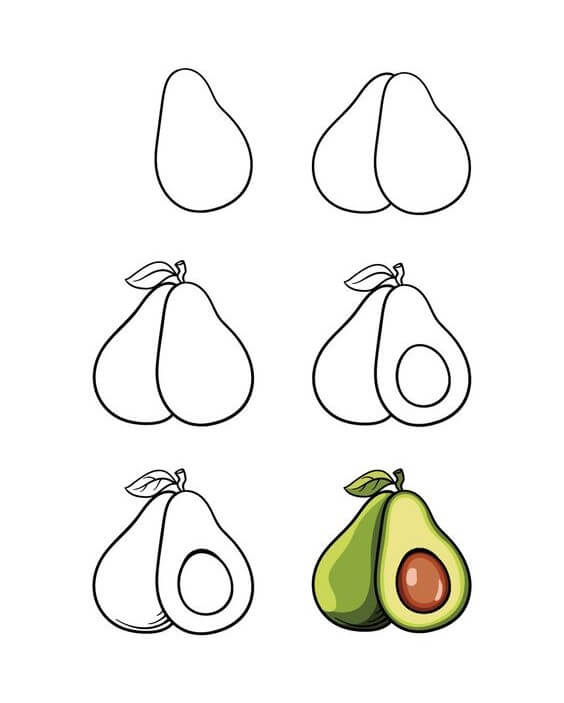 Zeichnen Lernen Avocado-Ideen (19)