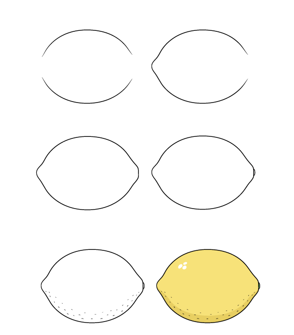 Einfache Zitrone (3) zeichnen ideen