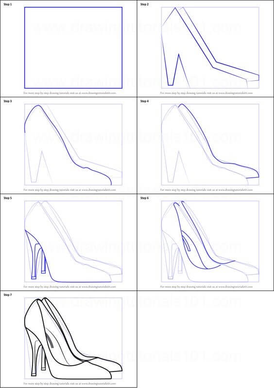 Zeichnen Lernen High-Heel-Ideen (1)