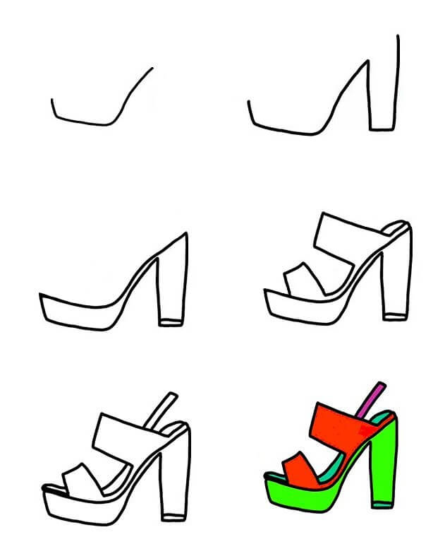 Zeichnen Lernen High-Heel-Ideen (7)