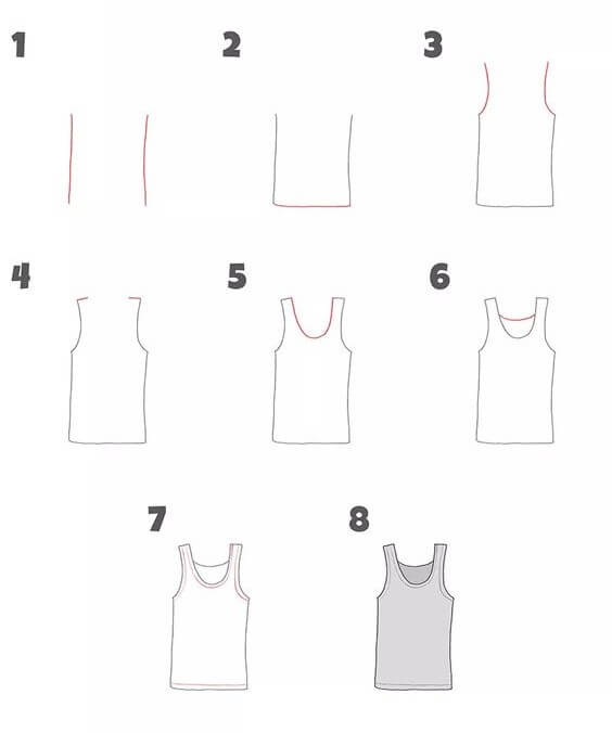 Zeichnen Lernen Tanktops (2)