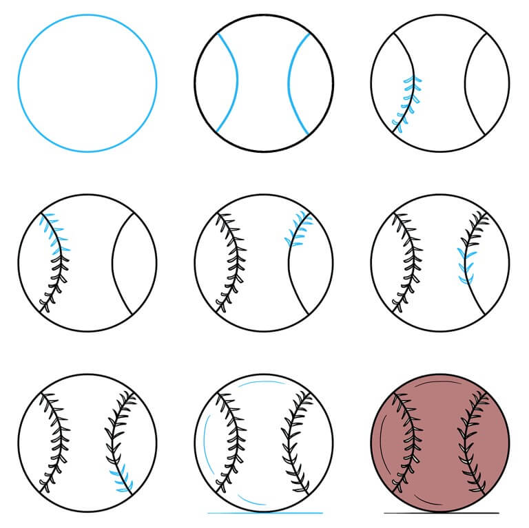 Baseball zeichnen ideen