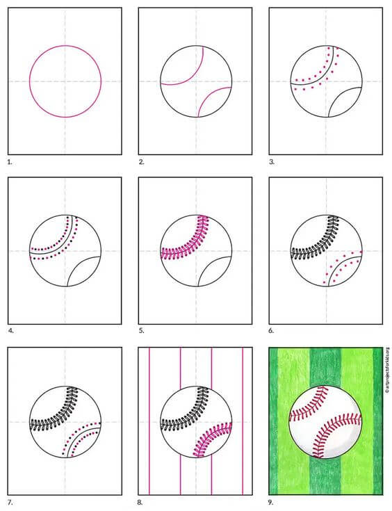 Zeichnen Lernen Baseball-Ideen (2)