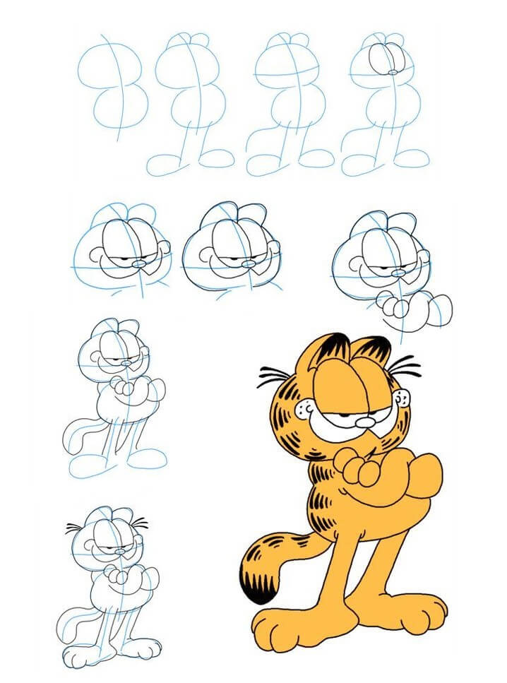 Zeichnen Lernen Garfield-Ideen (8)