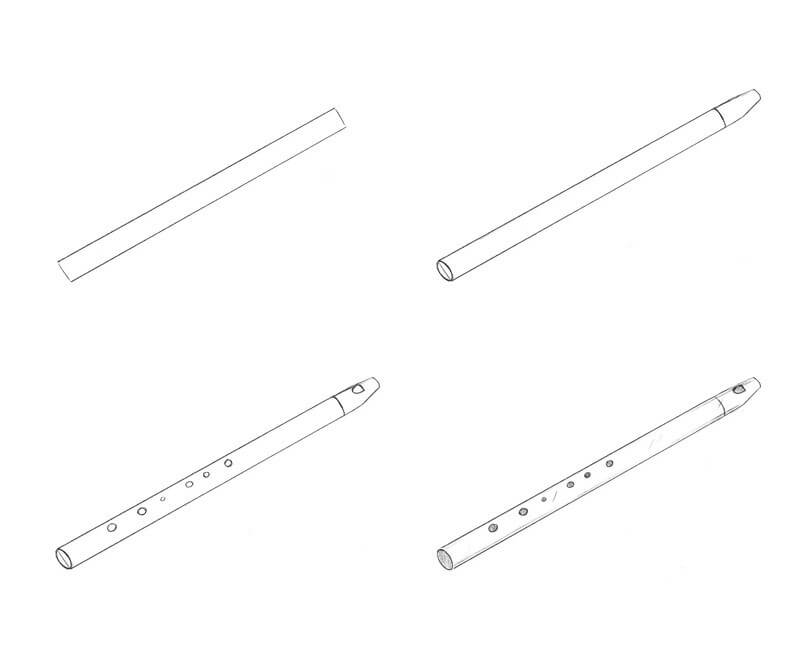 Zeichnen Lernen Ideen für Flöte (14)