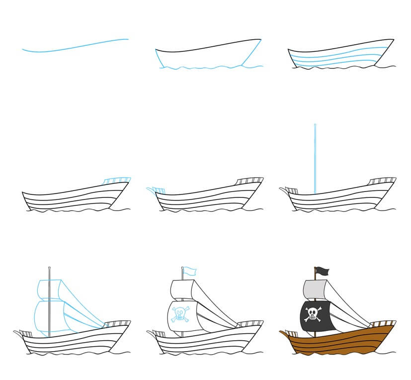 Ideen für Piratenschiffe (12) zeichnen ideen