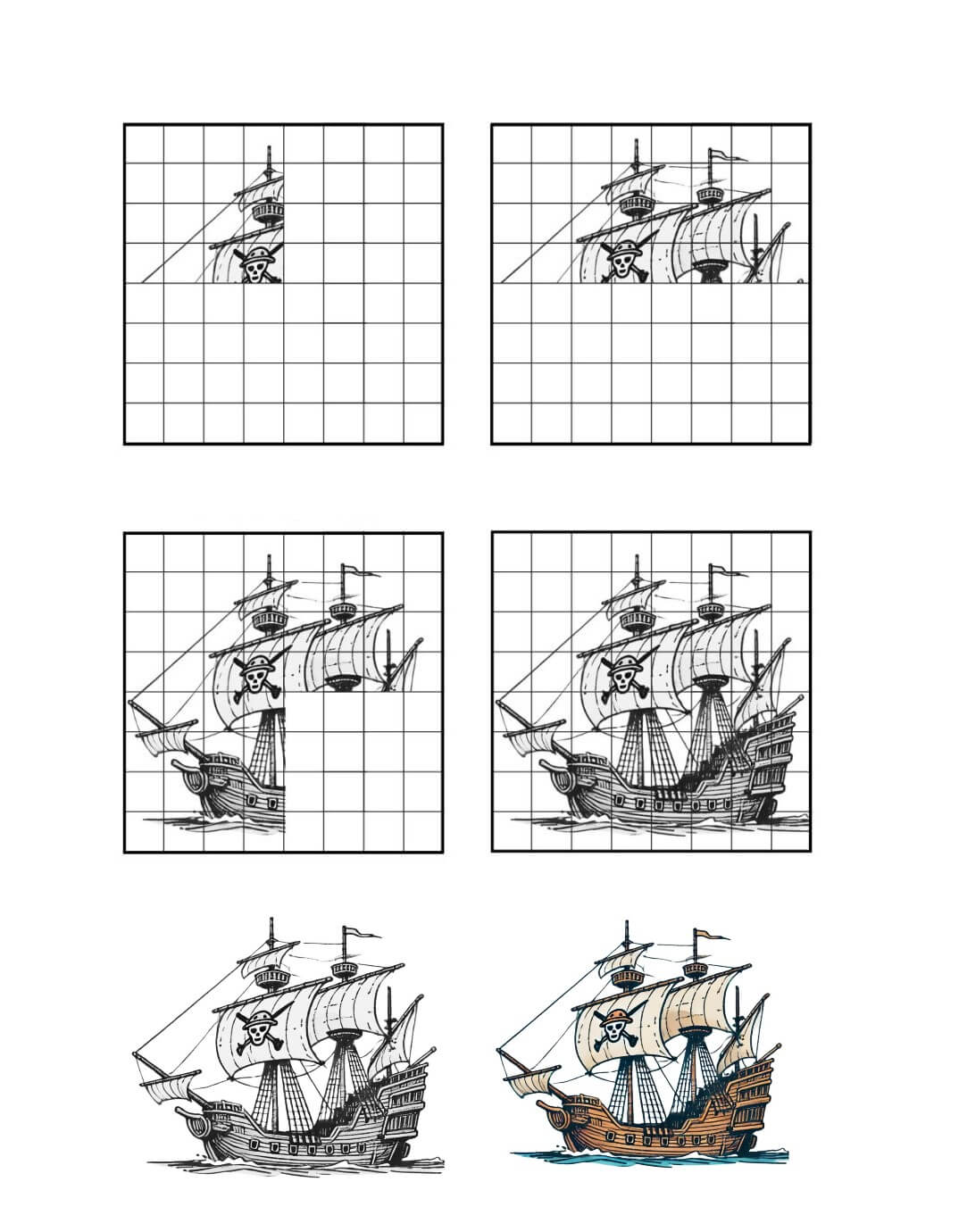 Zeichnen Lernen Ideen für Piratenschiffe (15)