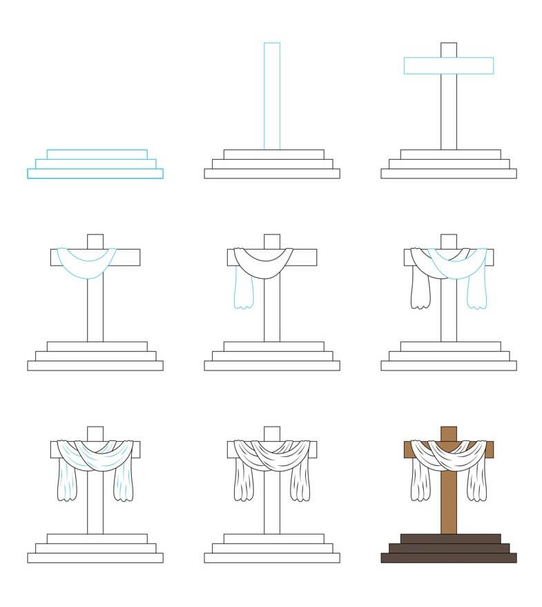 Christliches Kreuz zeichnen ideen