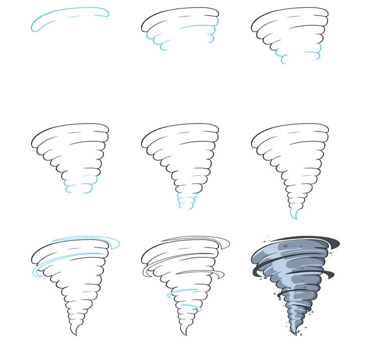 Tornado zeichnen ideen