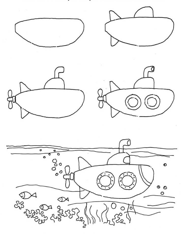 Zeichnen Lernen U-Boot-Ideen (2)