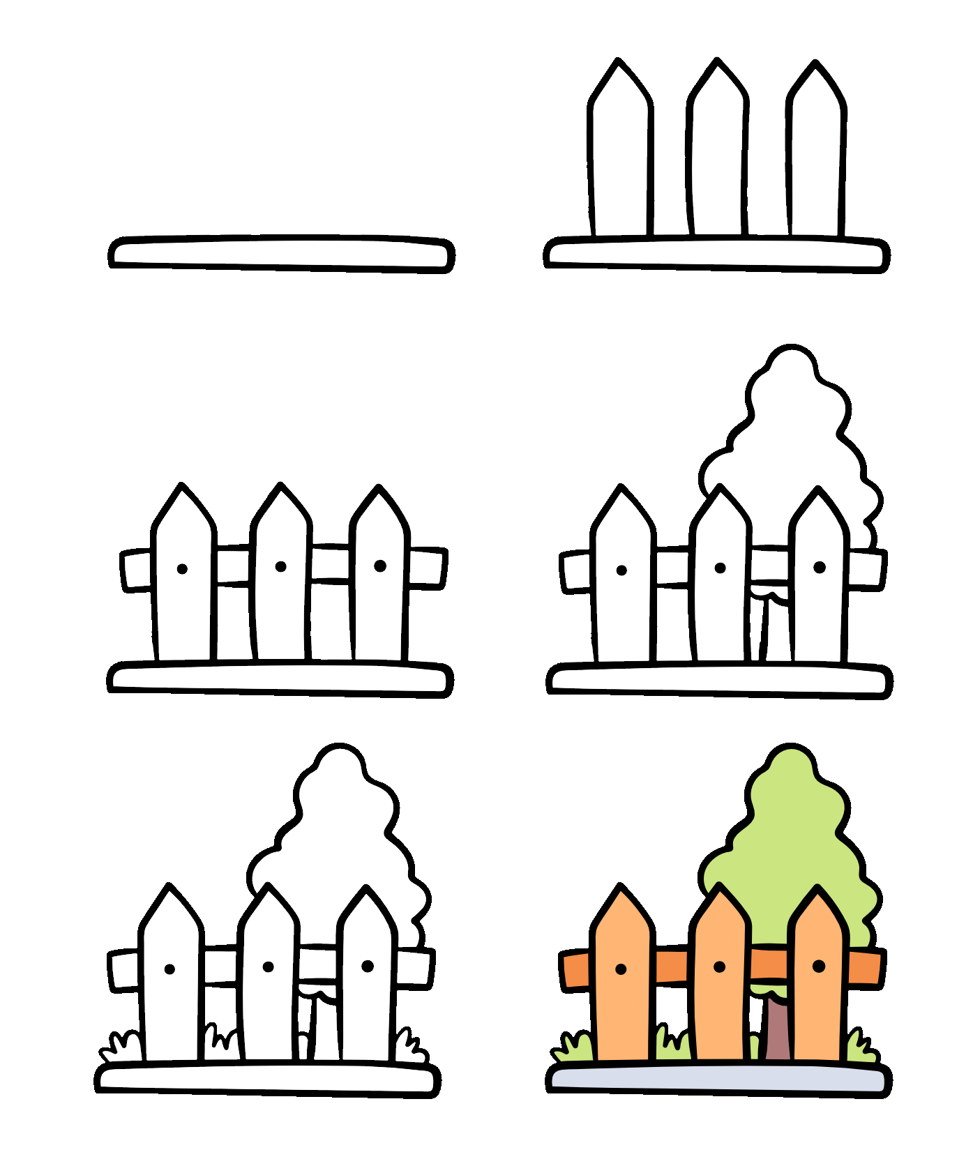 Zeichnen Lernen Zaun ideen (15)