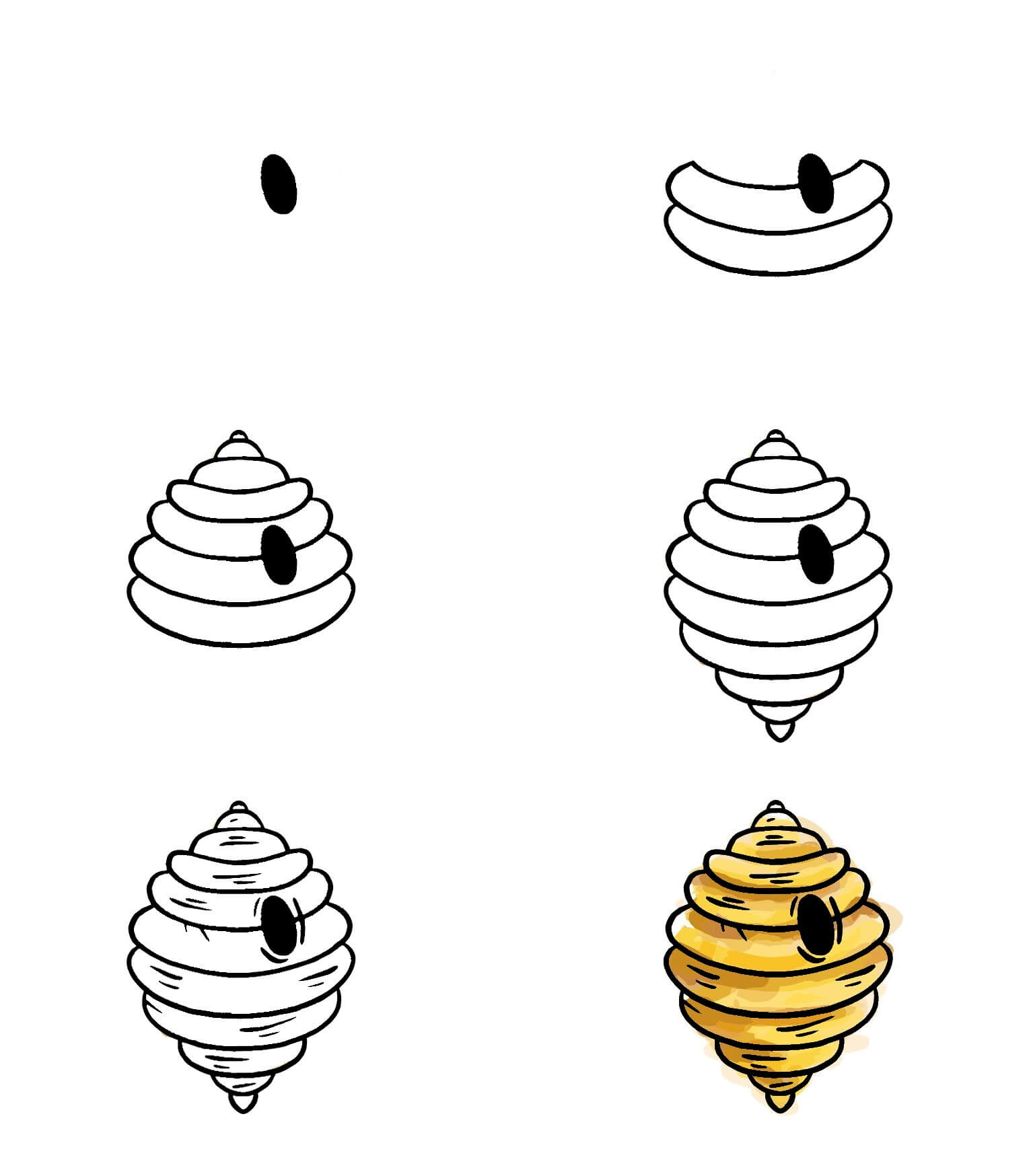 Bienenstock zeichnen ideen