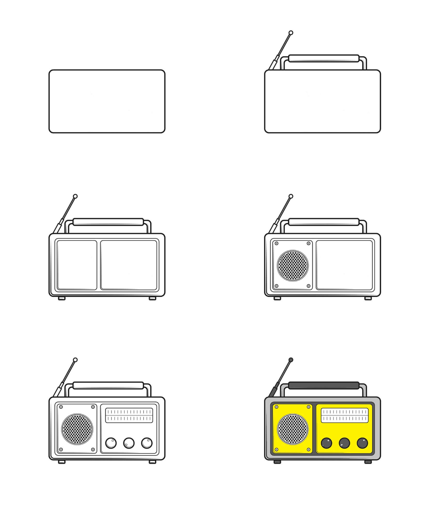 Klassisches Radio zeichnen ideen