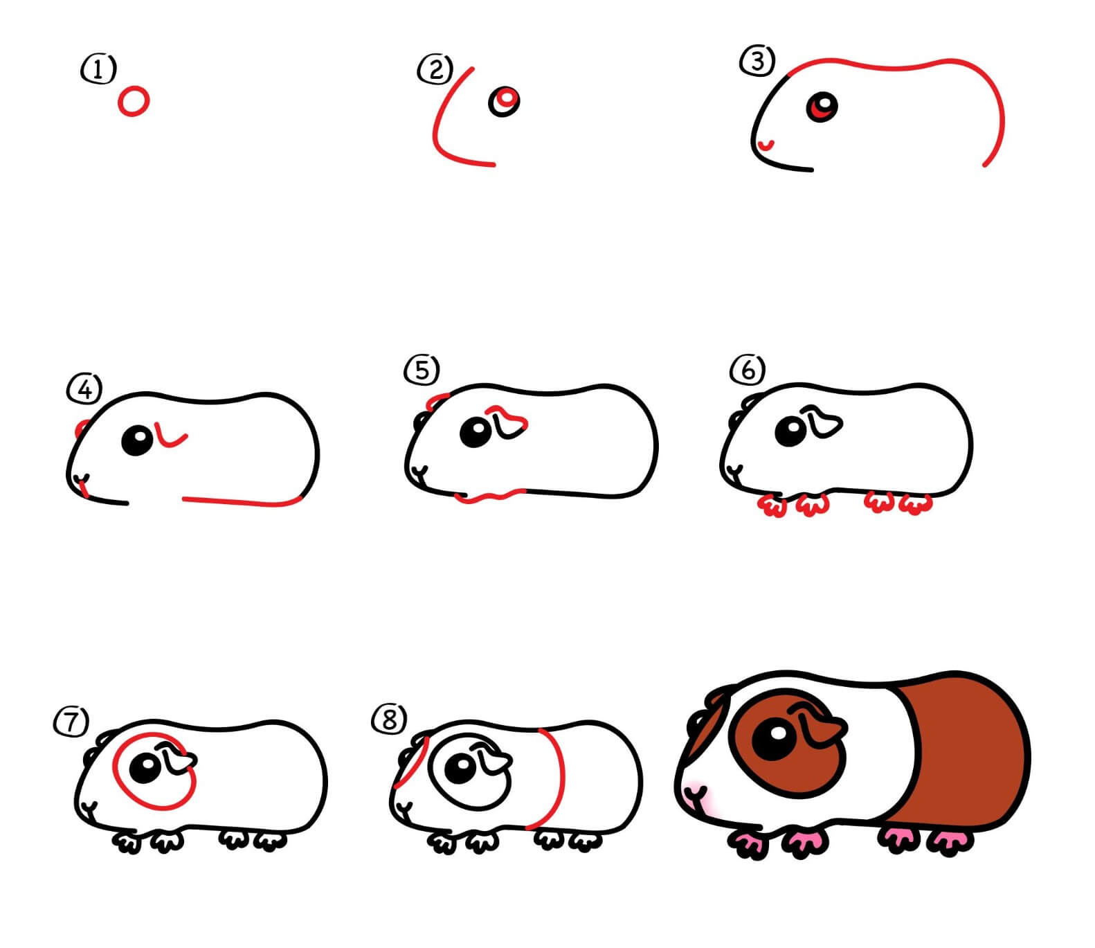 Meerschweinchen zeichnen ideen