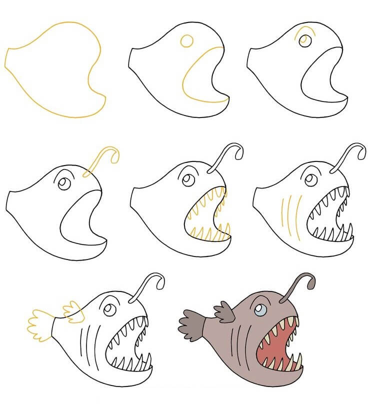 Anglerfish Idee (12) zeichnen ideen