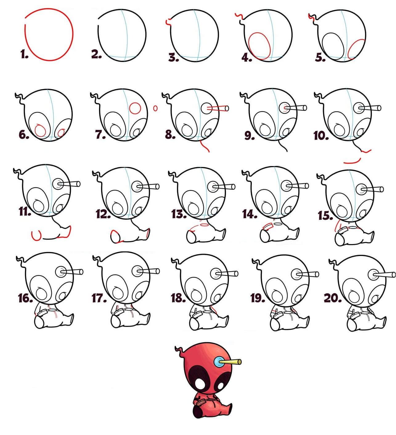 Deadpool chibi (3) zeichnen ideen