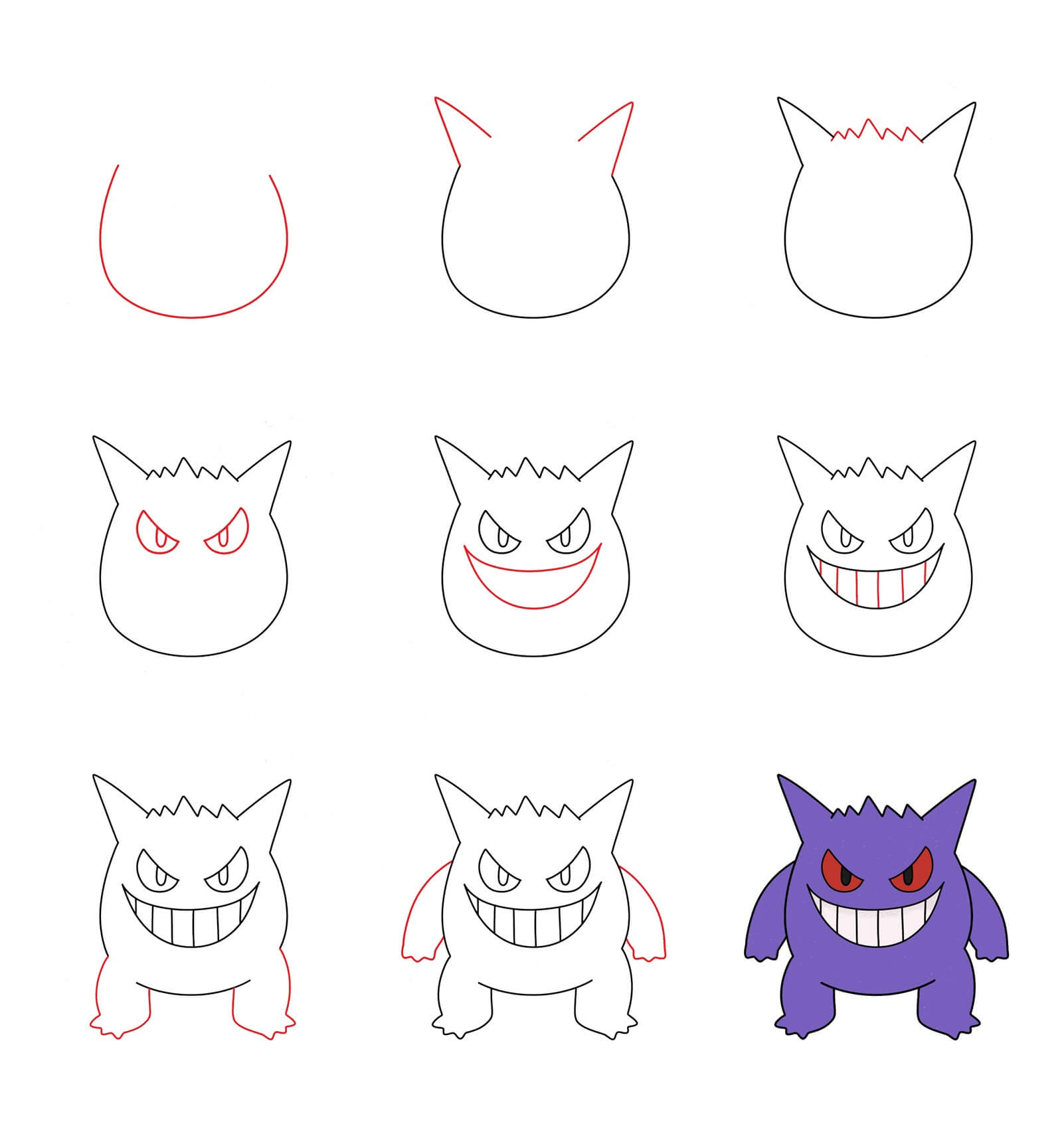 Gengar zeichnen ideen