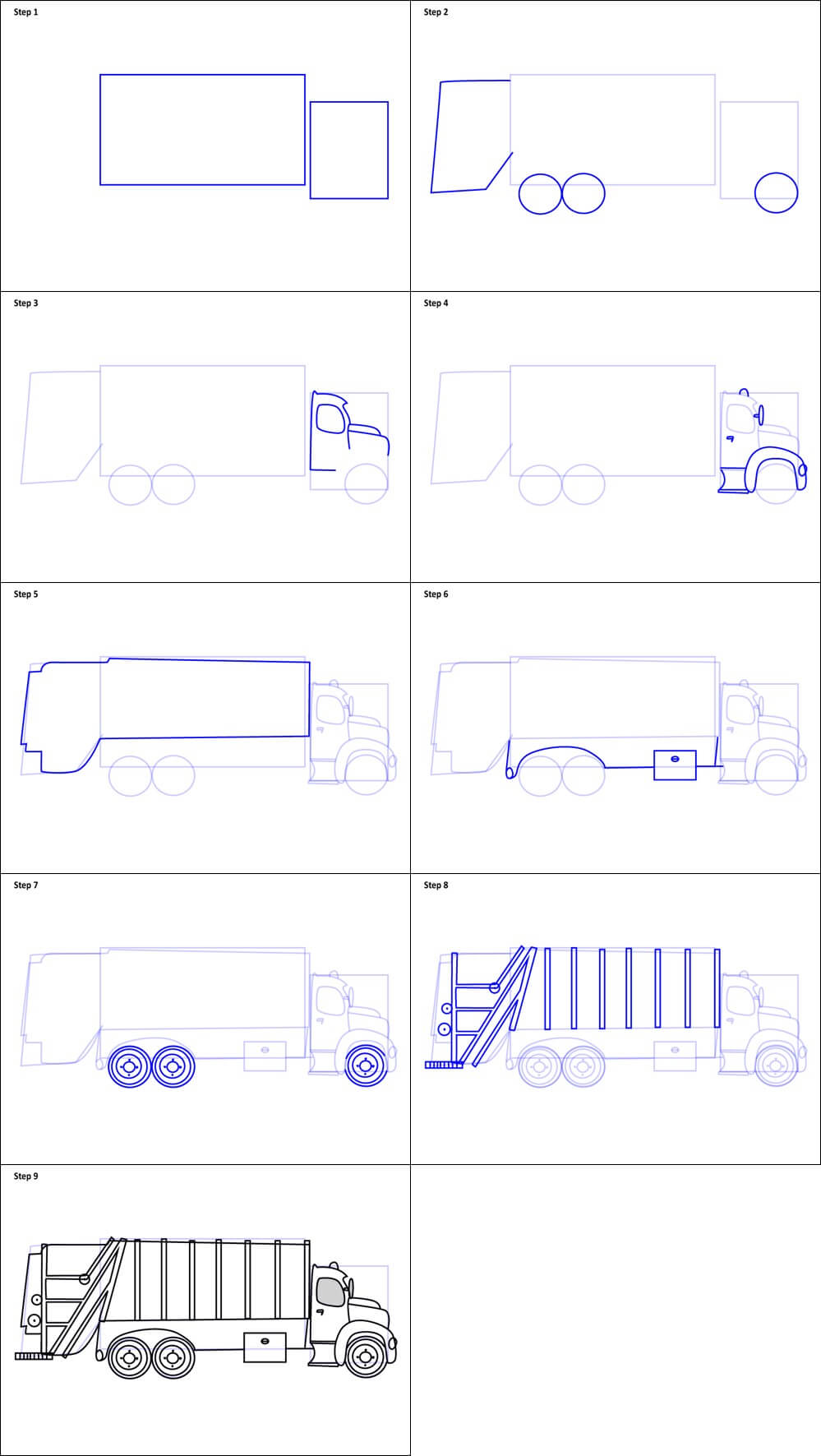 Idee für einen Müllwagen (9) zeichnen ideen