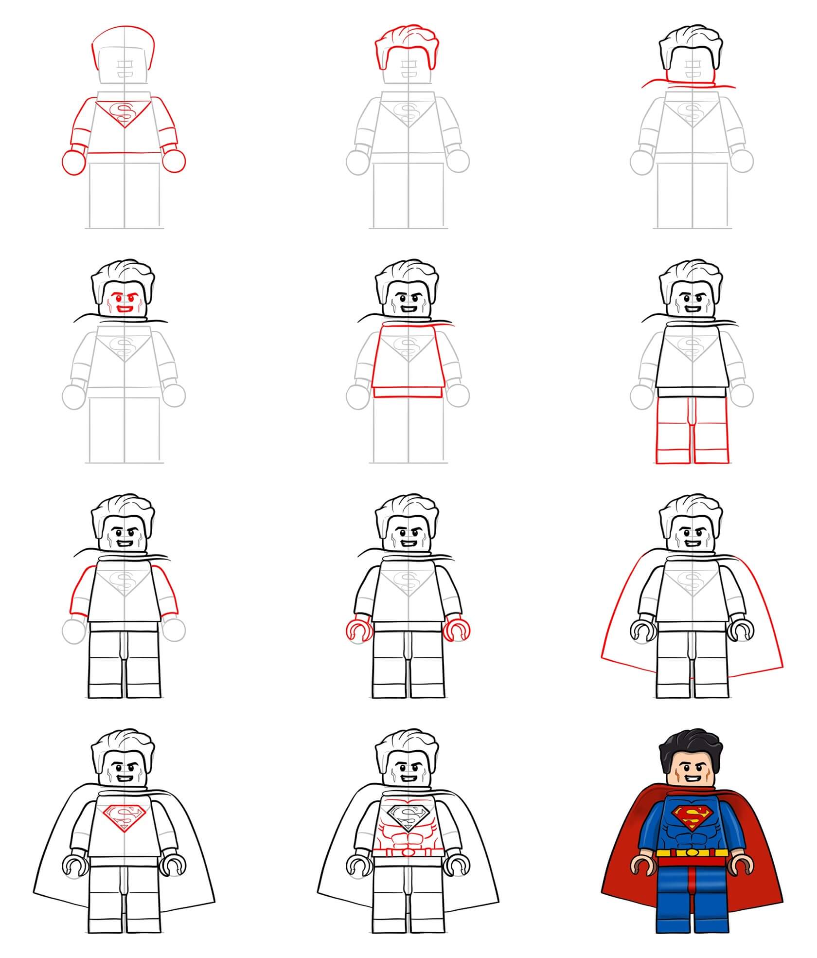 Superman Lego zeichnen ideen