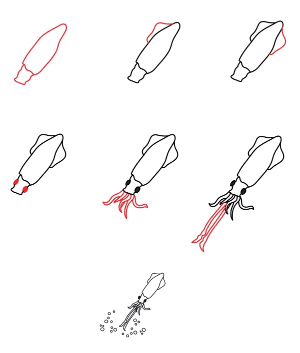 Tintenfisch-Idee (10) zeichnen ideen