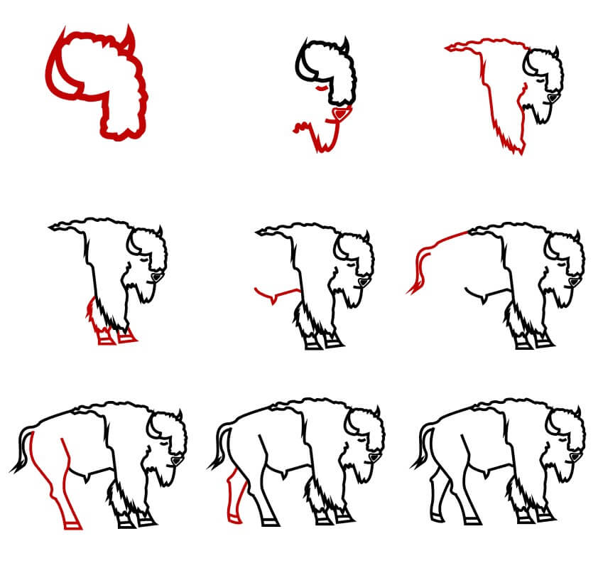 Bison-Idee (12) zeichnen ideen