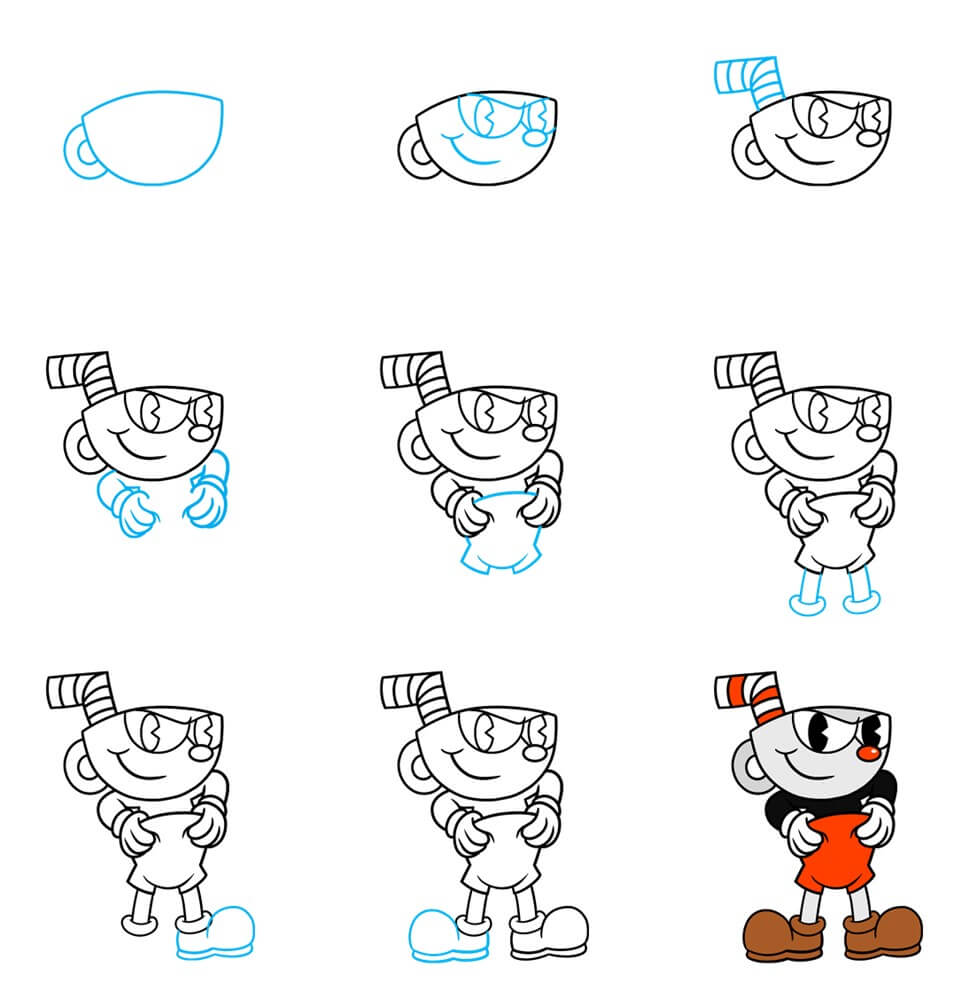 Cuphead zeichnen ideen