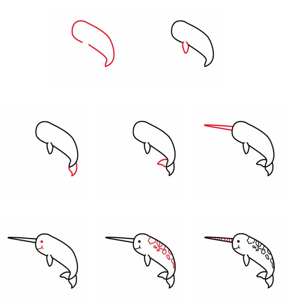 Narwal Idee (12) zeichnen ideen