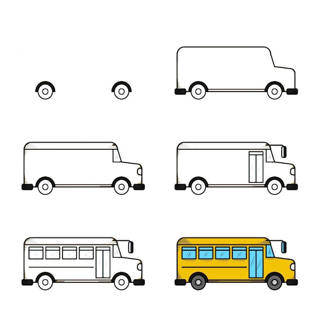 Schulbus-Idee (1) zeichnen ideen