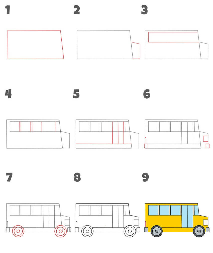 Schulbus-Idee (2) zeichnen ideen