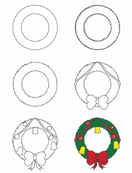 Weihnachtskranz Idee (9) zeichnen ideen