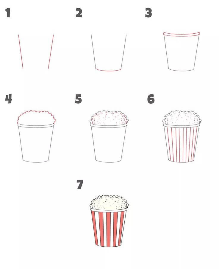 Popcorn Idee (3) zeichnen ideen