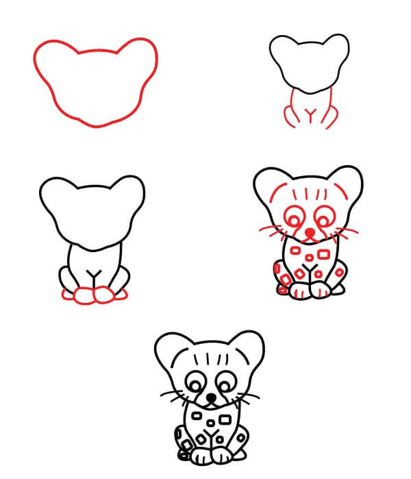 Süßer Leopard zeichnen ideen