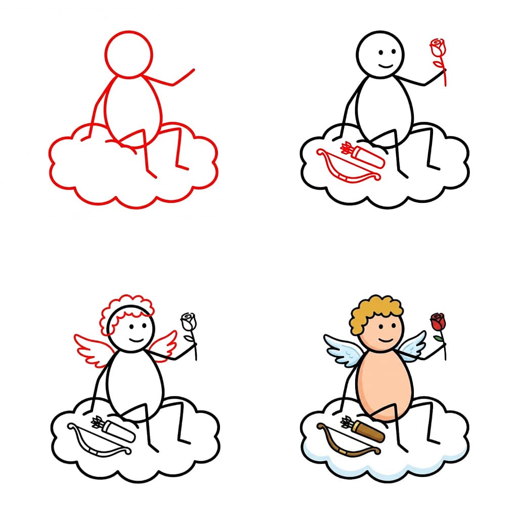 Amor glücklich zeichnen ideen