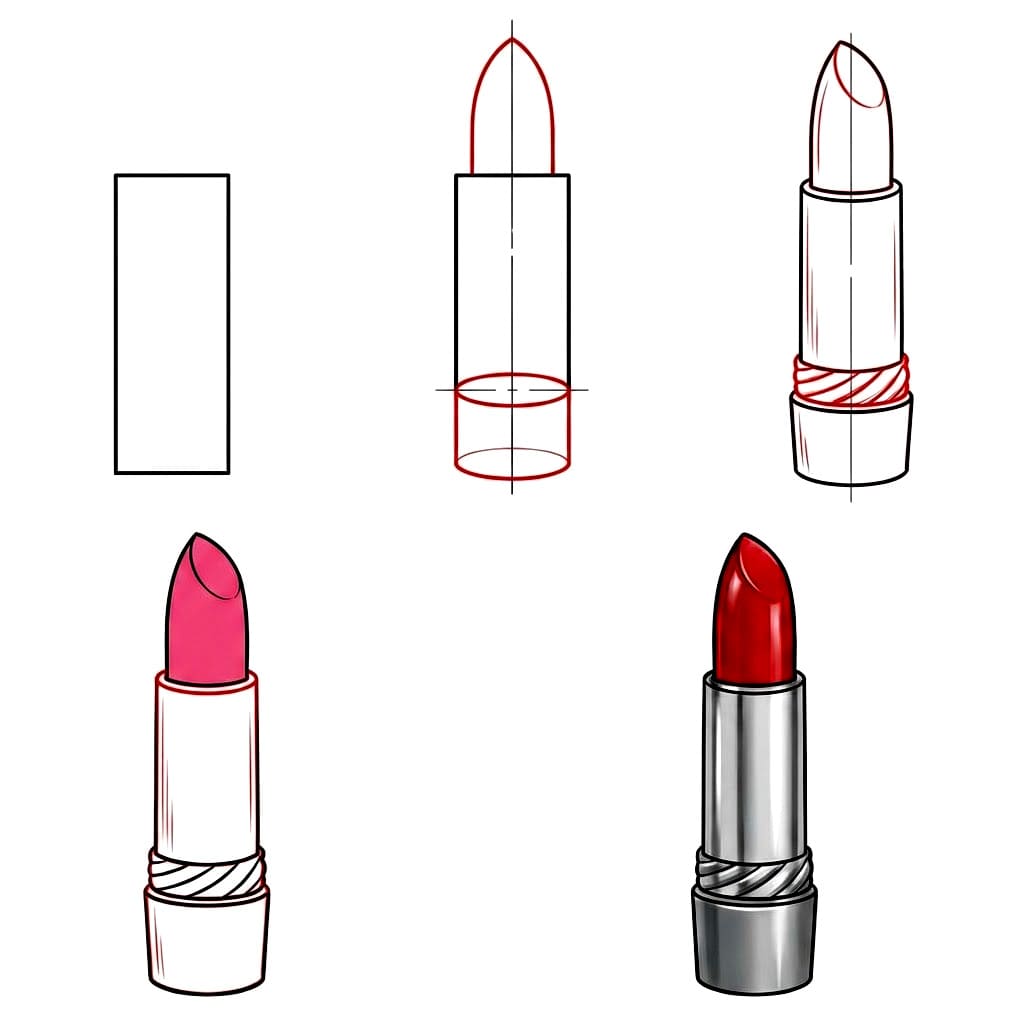 Einzigartiger Lippenstift zeichnen ideen