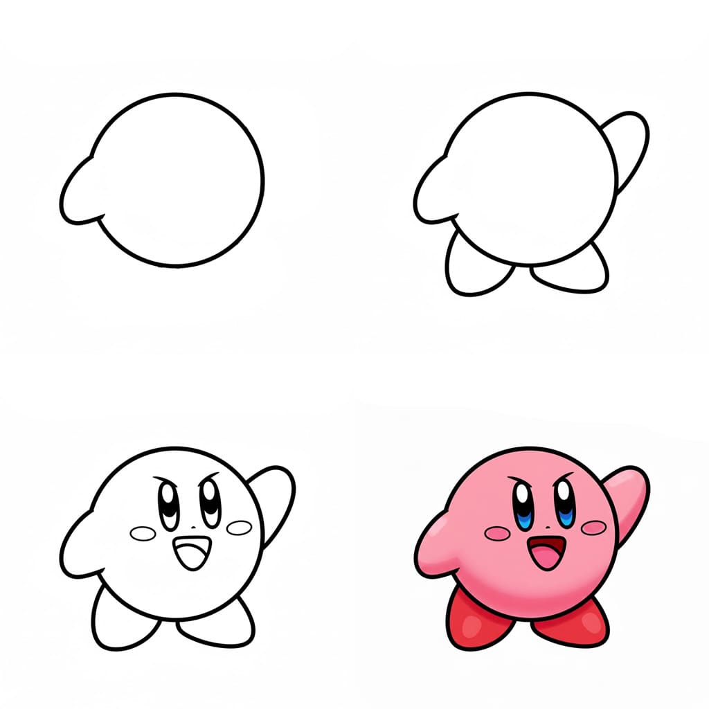 Kirby Zeichnung zeichnen ideen
