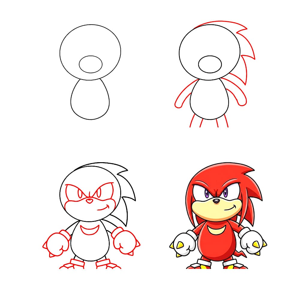 Knuckles frei zeichnen ideen