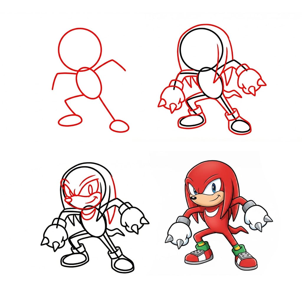 Knuckles kostenlos herunterladen zeichnen ideen