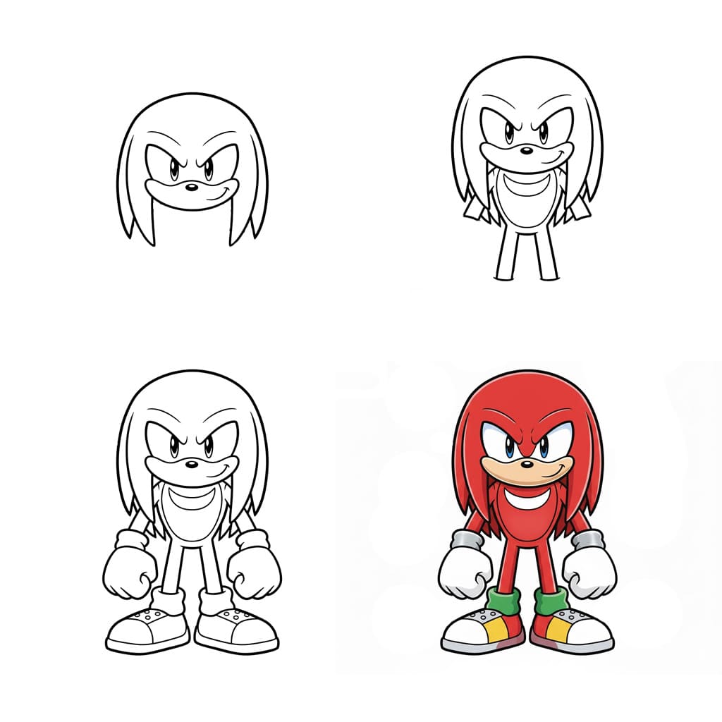 Knuckles süß zeichnen ideen
