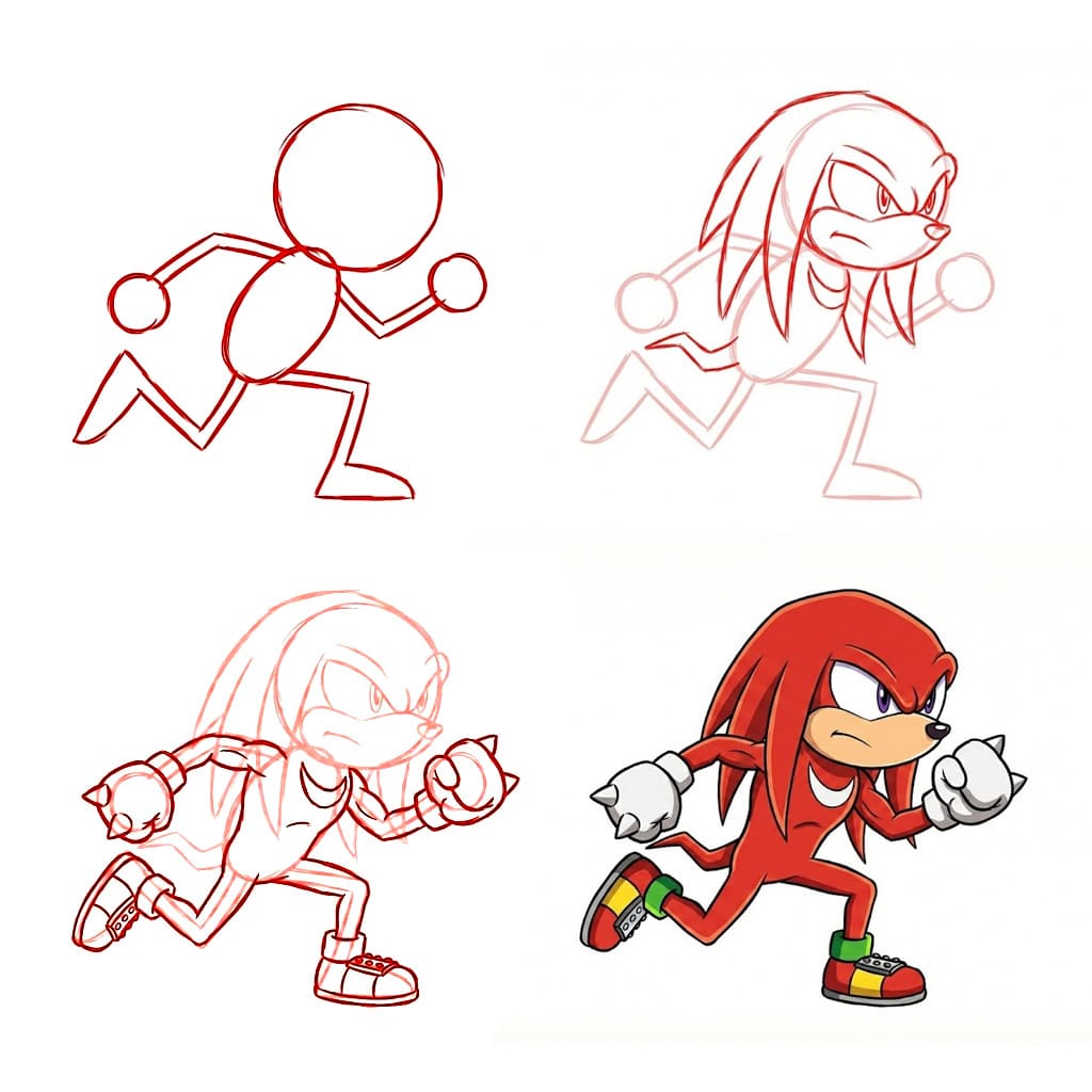 Knuckles wütend zeichnen ideen