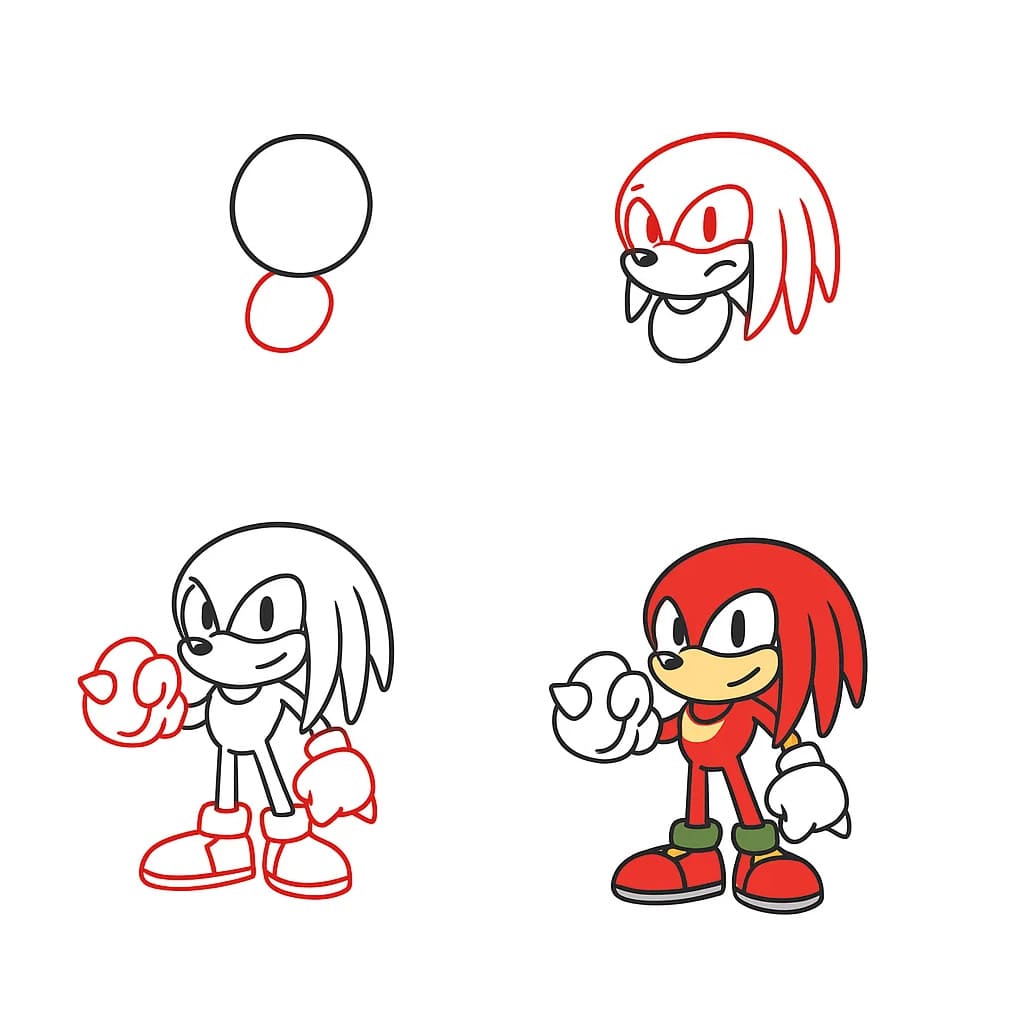 Knuckles zeichnen ideen