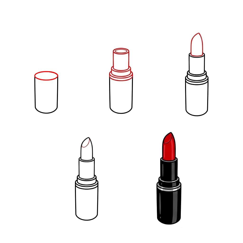 Lippenstift Bild zeichnen ideen