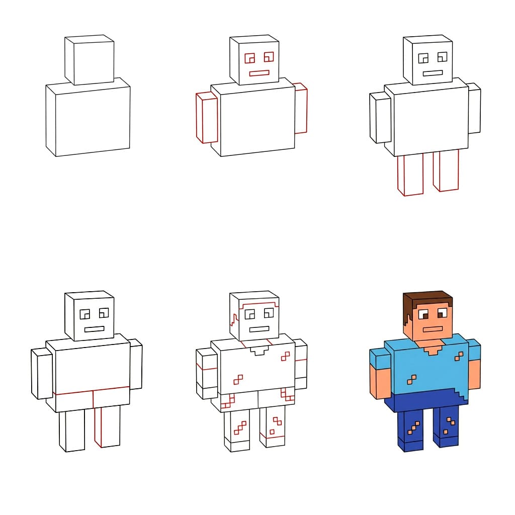 Minecraft Grundlagen zeichnen ideen