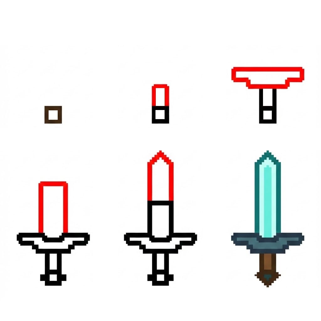 Minecraft Schwert zeichnen ideen